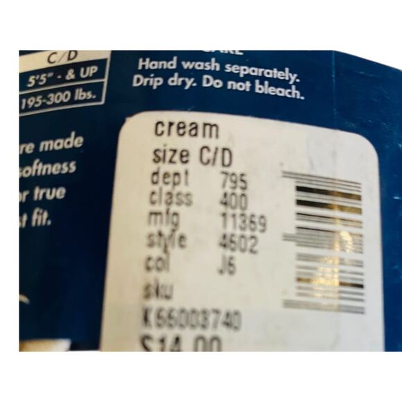 Venezia Jeans Control Top Tights Cream New Plus Size C/D - Picture 5 of 5